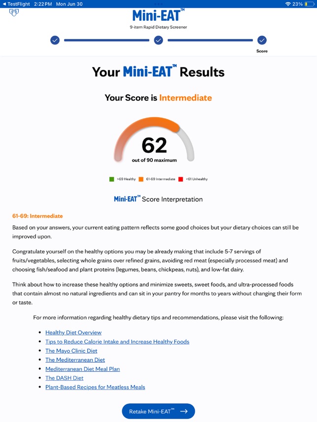 Mayo Clinic Mini-EAT screenshot 2 of 20