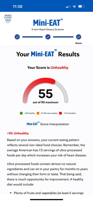 Mayo Clinic Mini-EAT screenshot 6 of 20