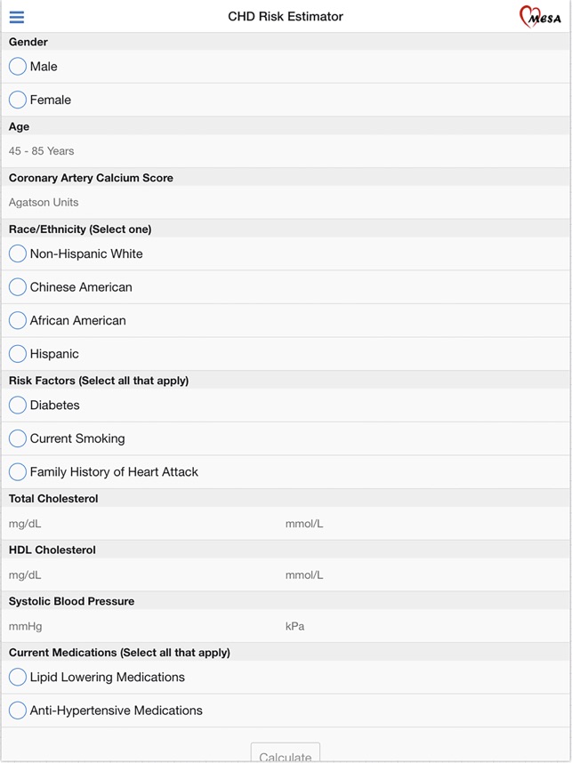 MESA Risk Score screenshot 4 of 6
