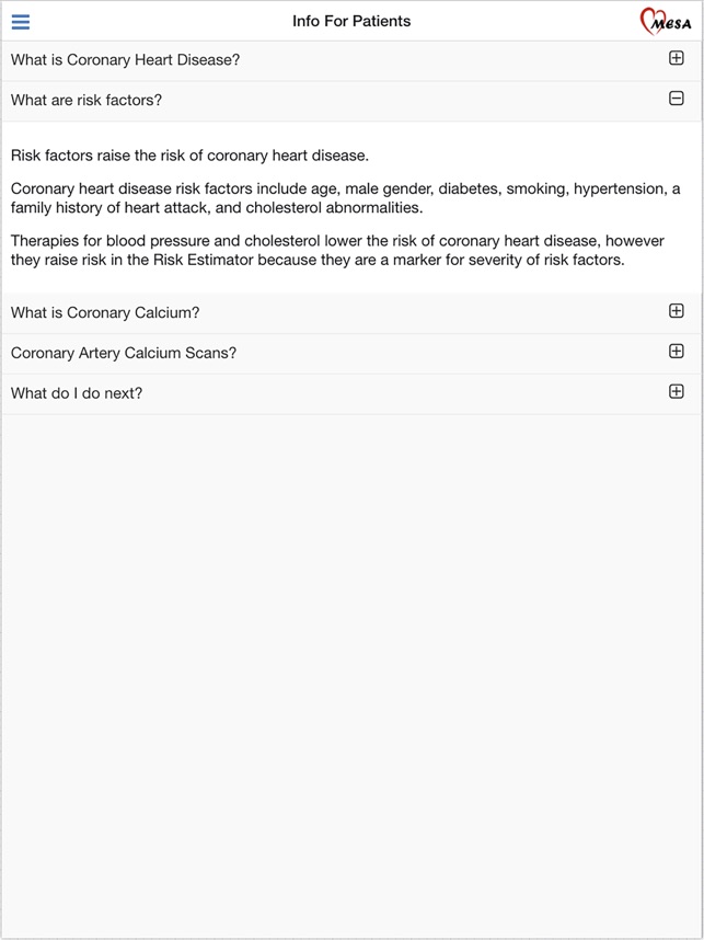MESA Risk Score screenshot 6 of 6