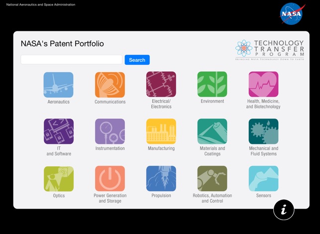 NASA Patent Portfolio screenshot 1 of 4