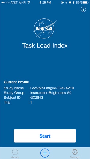 NASA TLX screenshot 1 of 8