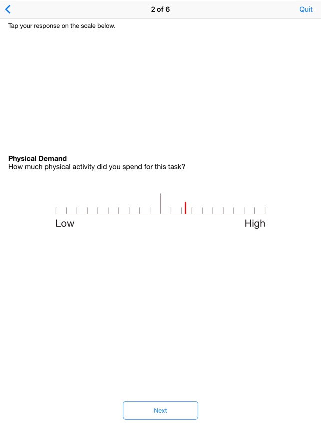 NASA TLX screenshot 6 of 8