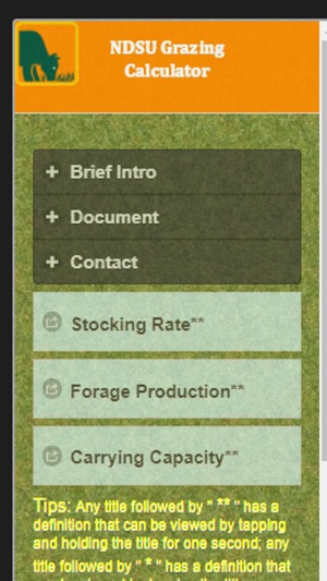 NDSU Grazing Calculator screenshot 5 of 9