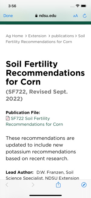NDSU Nitrogen Calculator screenshot 1 of 14