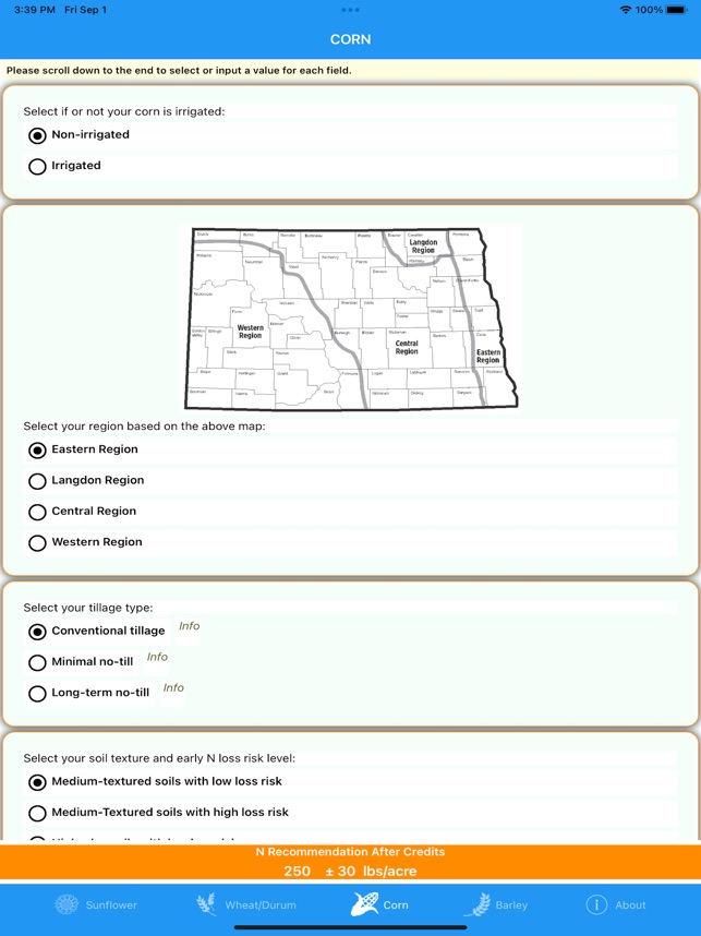 NDSU Nitrogen Calculator screenshot 11 of 14