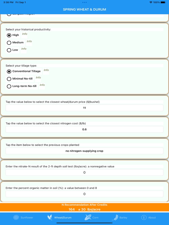 NDSU Nitrogen Calculator screenshot 14 of 14