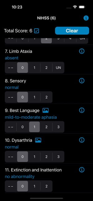 NIH Stroke Scale Calculator screenshot 12 of 12