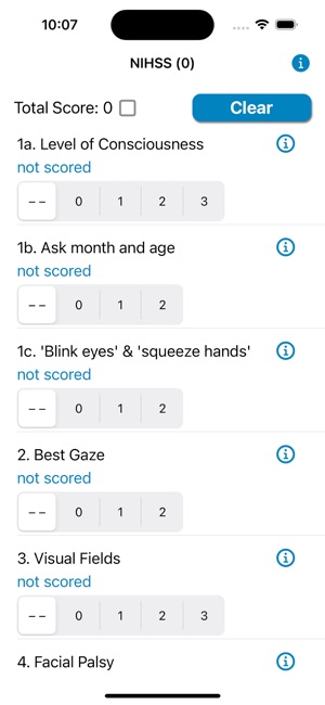 NIH Stroke Scale Calculator screenshot 7 of 12
