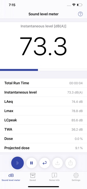 NIOSH Sound Level Meter screenshot 1 of 5