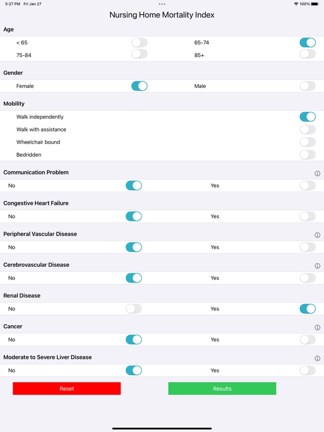 Nursing Home Mortality Index screenshot 2 of 8