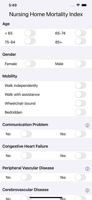 Nursing Home Mortality Index screenshot 5 of 8
