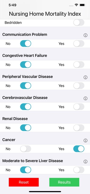 Nursing Home Mortality Index screenshot 6 of 8