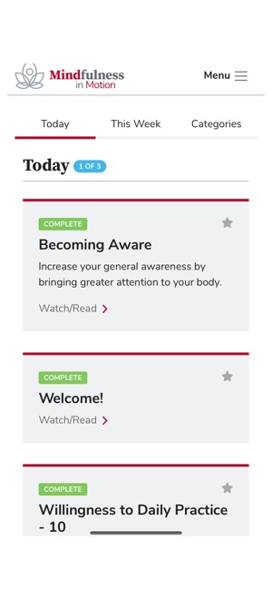 OSUWMC Mindfulness In Motion screenshot 2 of 5