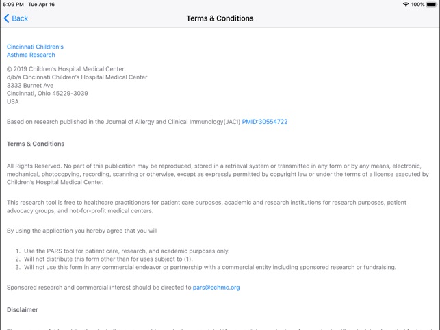 Pediatric Asthma Risk Score screenshot 5 of 10