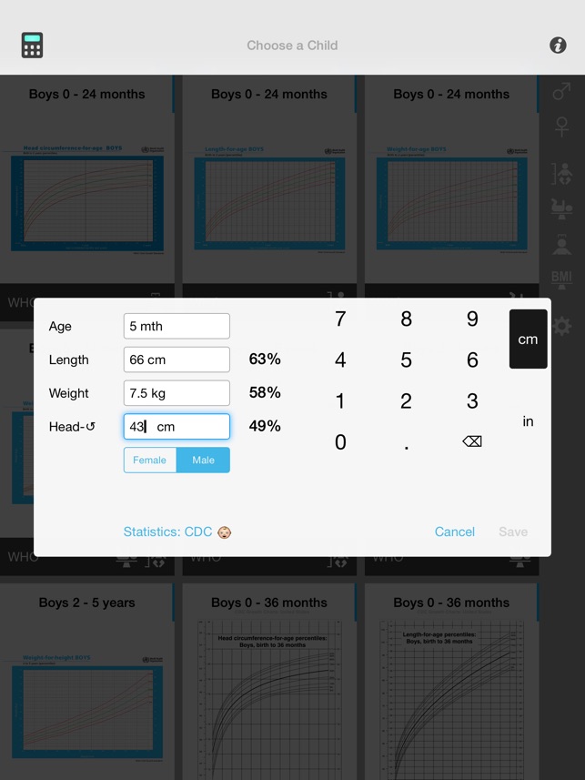 Pediatric Growth Charts by Boston Children's Hospital screenshot 2 of 10