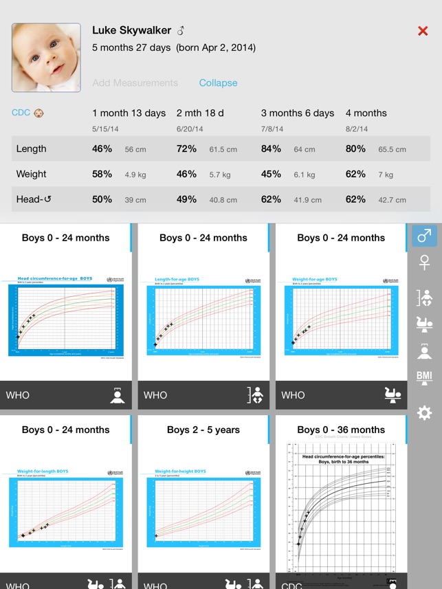 Pediatric Growth Charts by Boston Children's Hospital screenshot 3 of 10