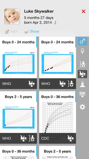 Pediatric Growth Charts by Boston Children's Hospital screenshot 8 of 10