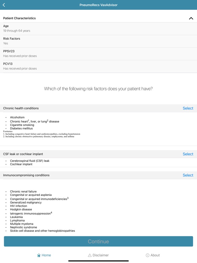 PneumoRecs VaxAdvisor screenshot 3 of 11