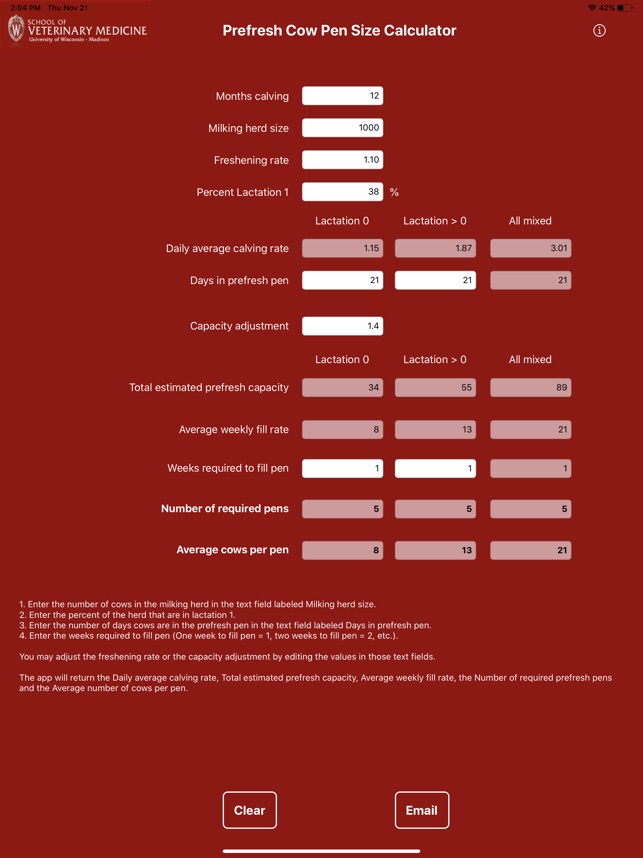 PreFresh Pen Size Calculator screenshot 1 of 4