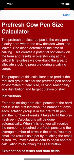 PreFresh Pen Size Calculator screenshot 4 of 4