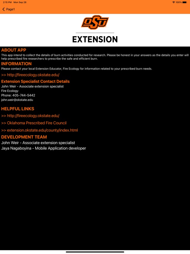 Prescribed Burn Entry Form screenshot 2 of 14