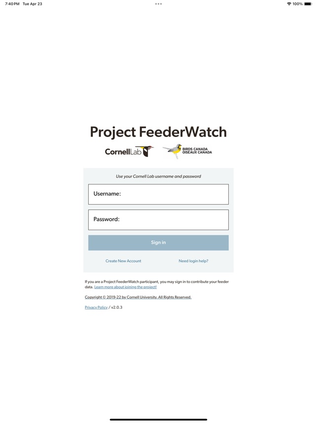 Project FeederWatch screenshot 1 of 18