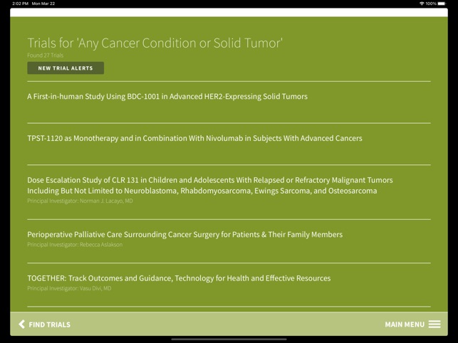 SCI Cancer Clinical Trials screenshot 9 of 10