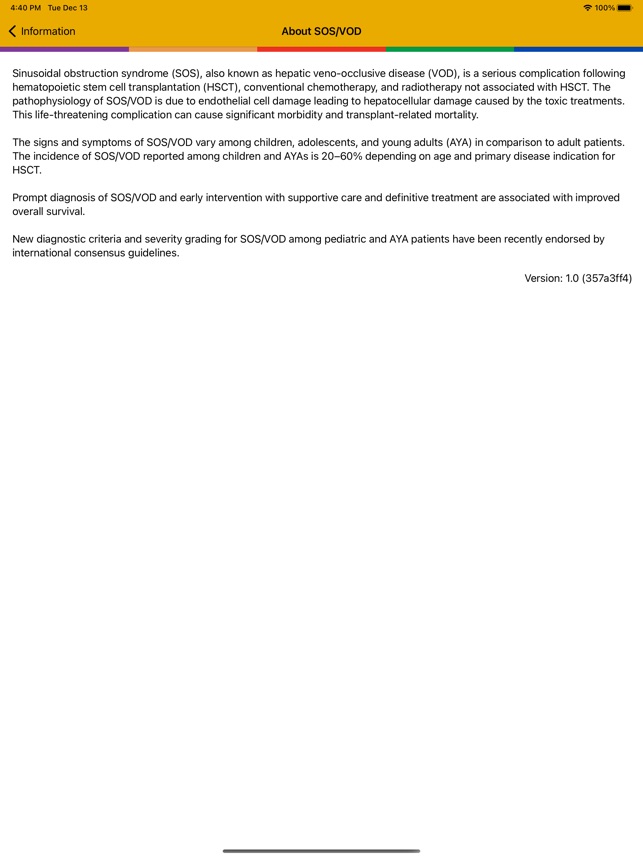 SOS/VOD Diagnosis and Grading screenshot 17 of 18