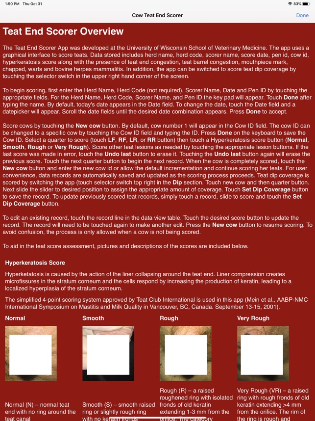Teat End Scorer screenshot 3 of 6