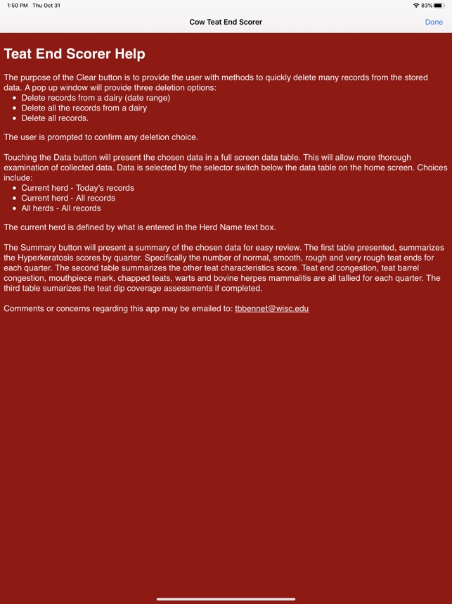 Teat End Scorer screenshot 4 of 6