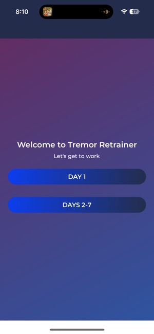 Tremor Retrainer App screenshot 1 of 3