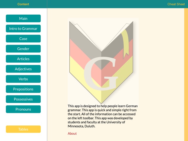 UMD German Grammar Guide screenshot 1 of 4