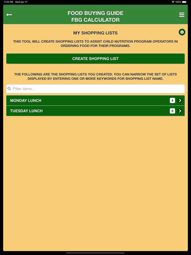 USDA FBG screenshot 5 of 32