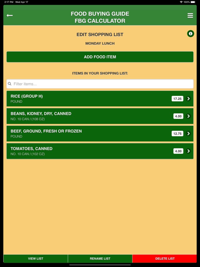 USDA FBG screenshot 6 of 32