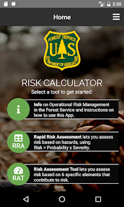 USFS Risk Calculator screenshot 16 of 23