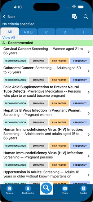 USPSTF Prevention TaskForce screenshot 7 of 15