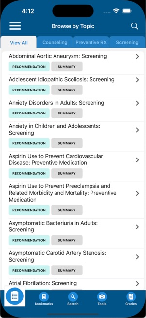 USPSTF Prevention TaskForce screenshot 9 of 15