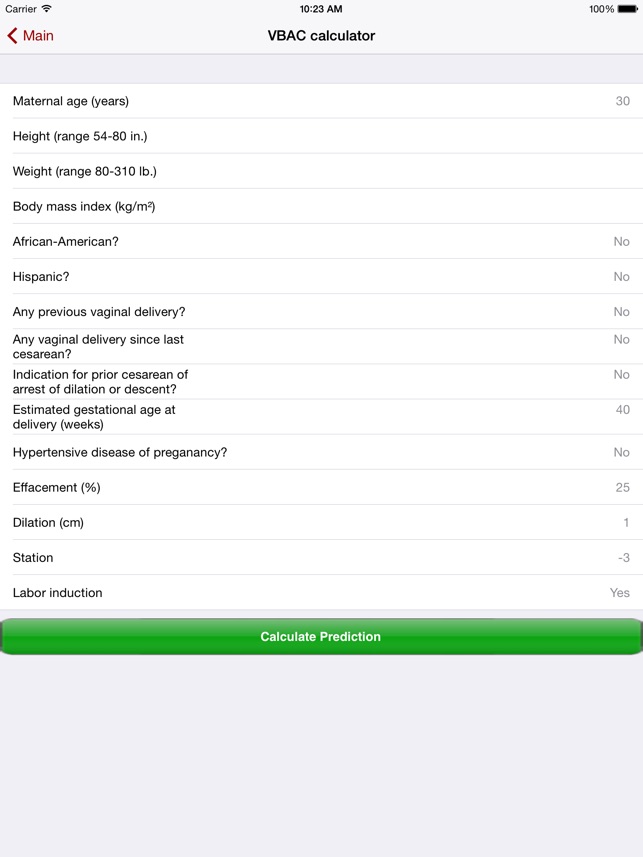 WUSM OB Calc screenshot 2 of 10