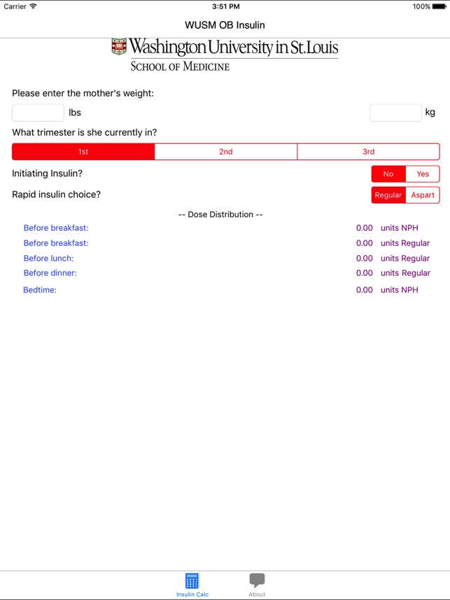 WUSM OB Insulin screenshot 1 of 6
