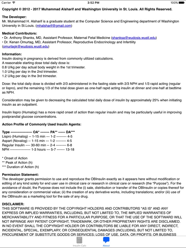 WUSM OB Insulin screenshot 3 of 6
