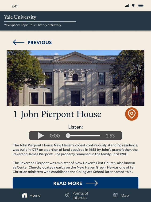 Yale Tour: History of Slavery screenshot 2 of 20